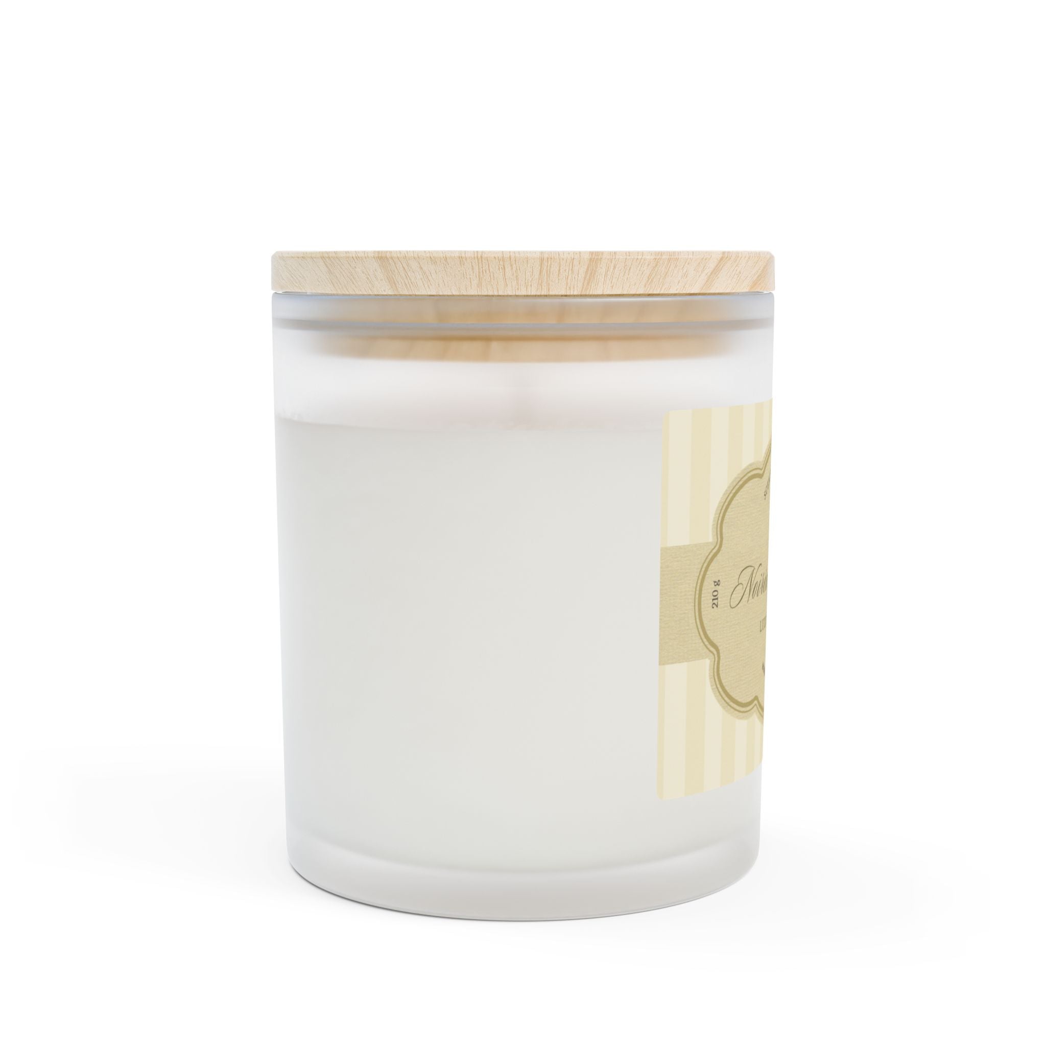 Noiréa Frosted Glass Candle 11oz | Soy Wax, Wooden Lid
