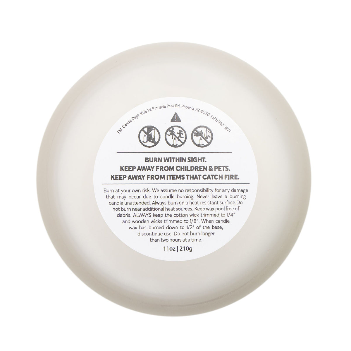 Noiréa Frosted Glass Candle 11oz | Soy Wax, Wooden Lid