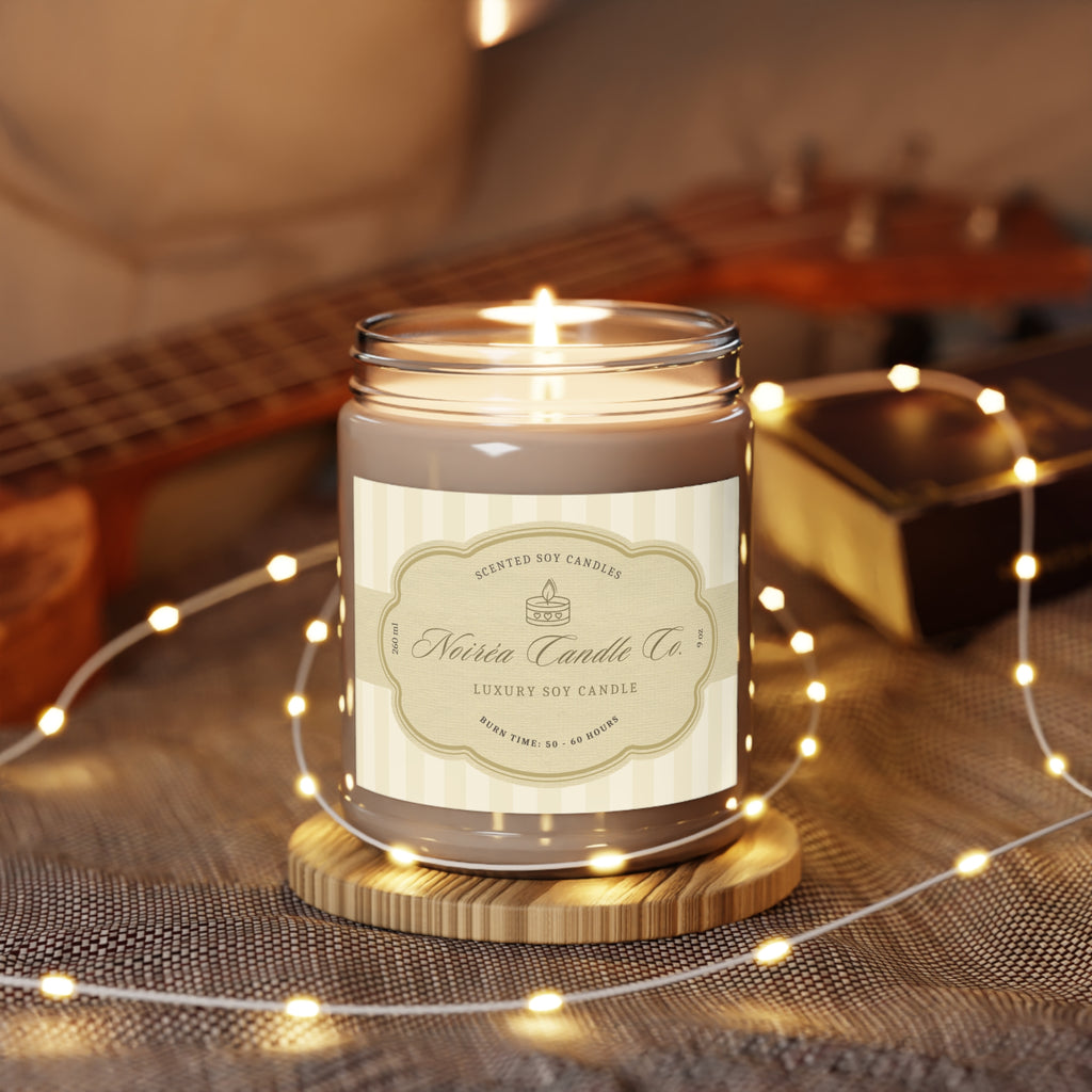 Noiréa Soy Candle 9oz jar | Scented Candle with White Lid