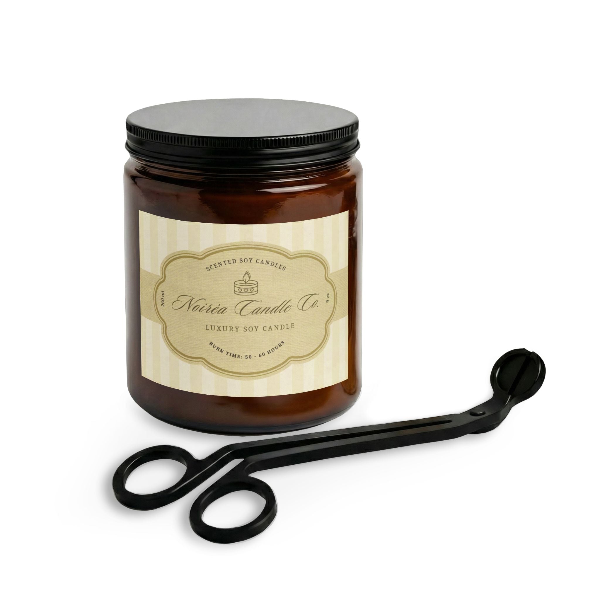 Noiréa Candle Set with Wick Trimmer  | Candle Jar