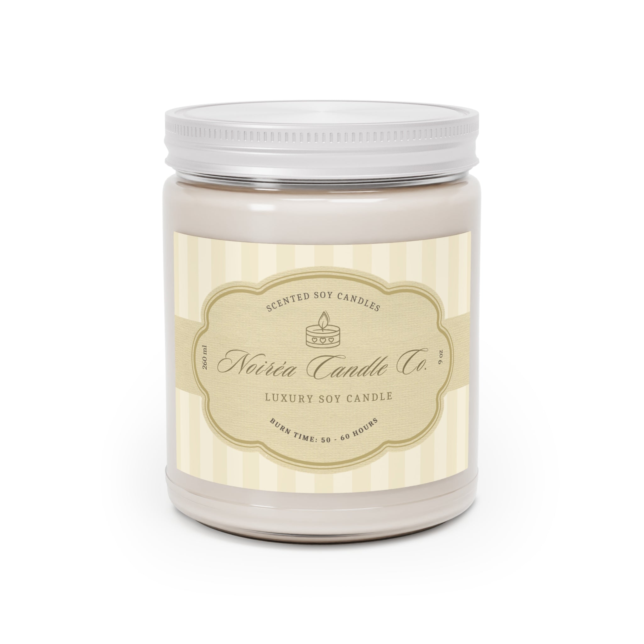 Noiréa Soy Candle 9oz jar | Scented Candle with White Lid