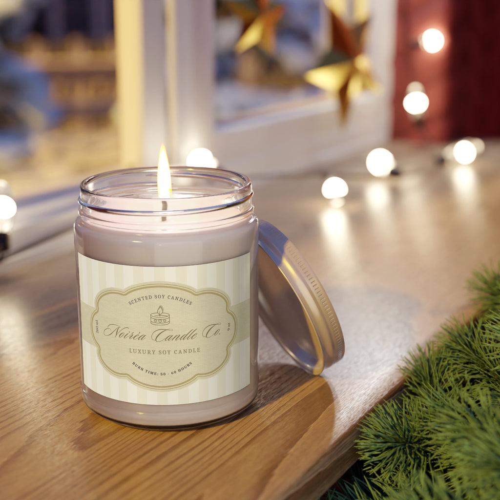 Noiréa Soy Candle 9oz jar | Scented Candle with White Lid