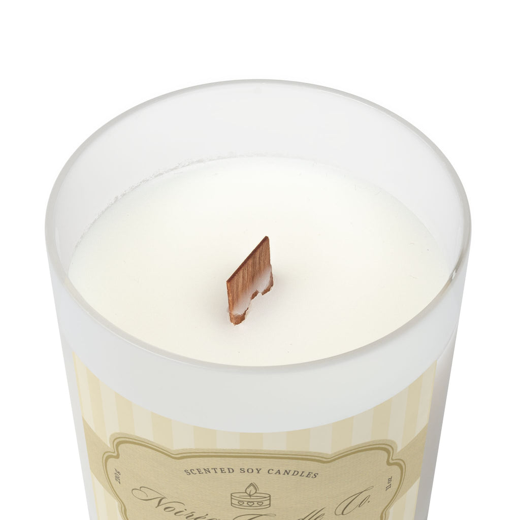 Noiréa Frosted Glass Candle 11oz | Soy Wax, Wooden Lid